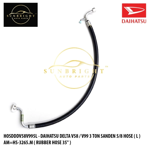 HOSDDDV58V995L - DAIHATSU DELTA V58 / V99 3 TON SANDEN 5/8 HOSE ( L ) AM=HS-3265.M (RUBBER HOSE 35")