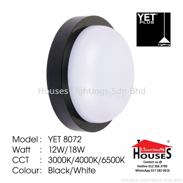 YET8072 12W 18W BK LED DL CW WW LED Bulkhead Selangor, Malaysia, Kuala Lumpur (KL), Puchong Supplier, Suppliers, Supply, Supplies | Houses Lightings Sdn Bhd