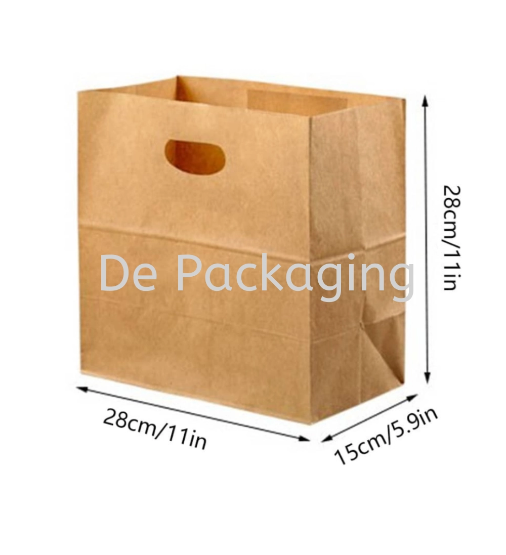 Brown Paper Bag D-cut handle