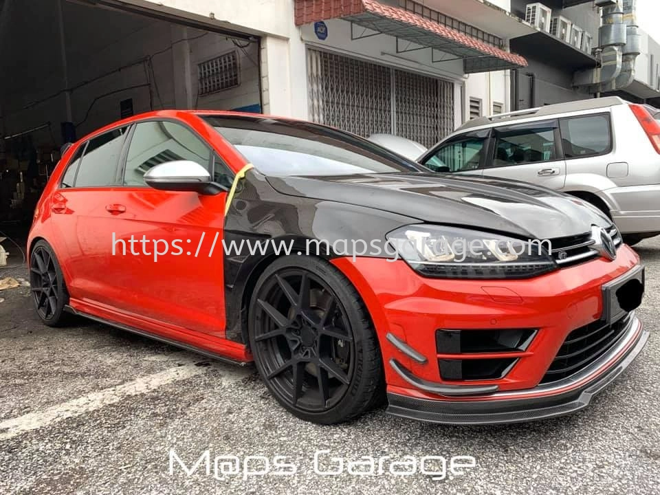 Volkswagen VW Gold MK7 R Vented Carbon Fender