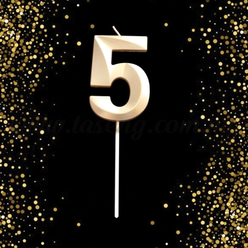 Number Candle - 5 (Gold) (CDL-NB-G5)