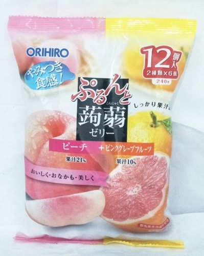 ORIHIRO KONJAC PEACH & PINK GRAPEFRUIT 水蜜桃&西柚