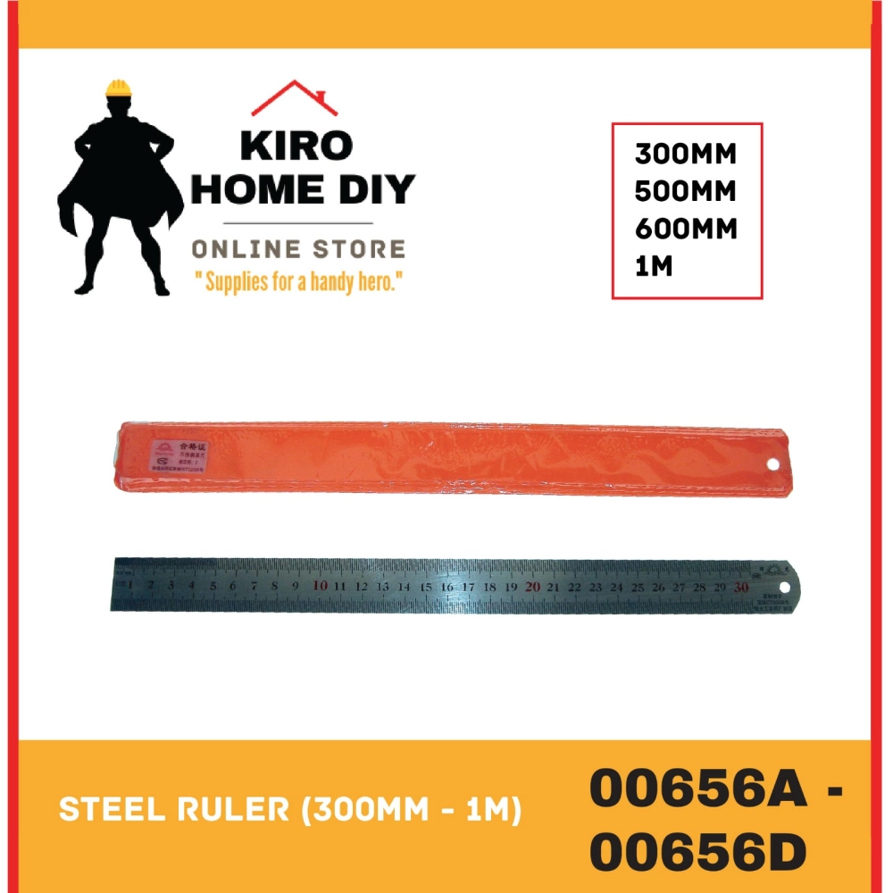 Steel Ruler (300mm - 1M) - 00656A/ 00656B/ 00656C/ 00656D