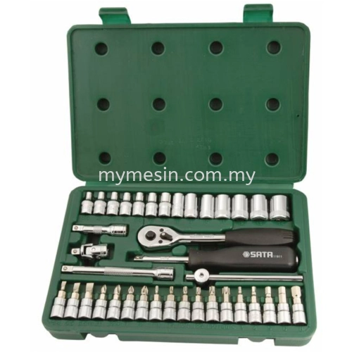 SATA 09002 1/4" 52 pcs DR. SocketSet (Metric)