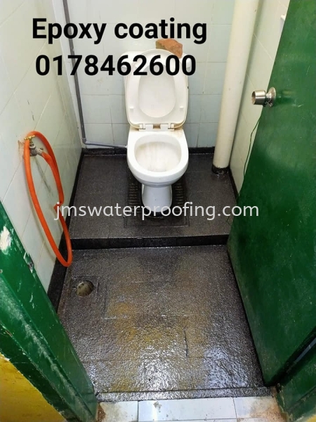 EPOXY COATING APPLY EPOXY COATING FOR TOILET FLOOR LEAKING Senawang, Malaysia, Negeri Sembilan Services | JMS Waterproofing & Leaking Specialist