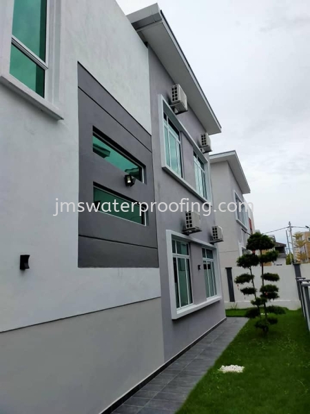 REPAIR FOR EXTERNAL WALL LEAKING APPLY WATERPROOFING FOR EXTERNAL WALL LEAKING Senawang, Malaysia, Negeri Sembilan Services | JMS Waterproofing & Leaking Specialist