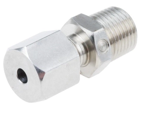  123-5558 - RS PRO Thermocouple Compression Fitting for use with Thermocouple With 4mm Probe Diameter, 1/8 NPT