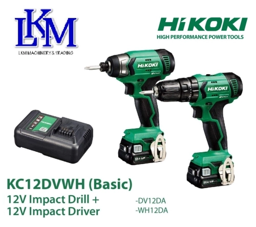 HIKOKI 12V IMPACT DRILL + IMPACT DRIVER DV12DA, WH12DA