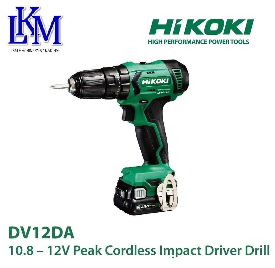 HIKOKI 10.8 - 12V PEAK CORDLESS IMPACT DRIVER DRILL, DV12DA