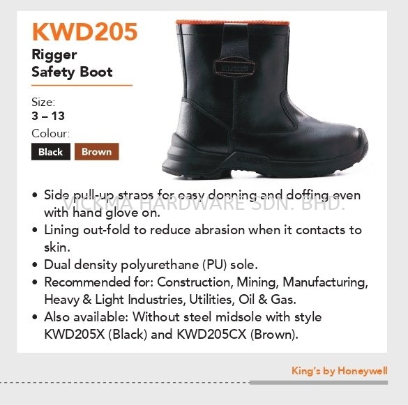 KING'S SAFETY SHOES KWD 205 KING SAFETY SHOES SAFETY & P.P.E Johor Bahru (JB), Malaysia, Mount Austin Supplier, Suppliers, Supply, Supplies | VICKMA HARDWARE SDN. BHD.