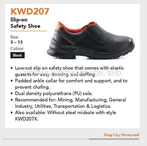 KING'S SAFETY SHOES KWD207 KING SAFETY SHOES SAFETY & P.P.E Johor Bahru (JB), Malaysia, Mount Austin Supplier, Suppliers, Supply, Supplies | VICKMA HARDWARE SDN. BHD.