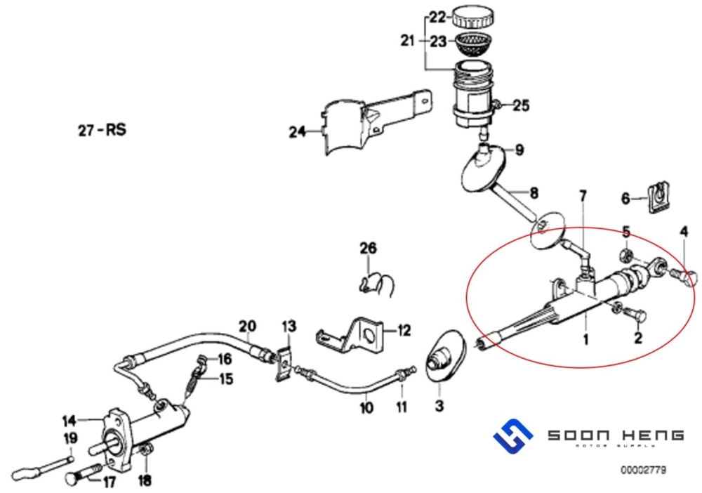 BMW E28 and E24 - Input Clutch Master Cylinder (FTE/ FAG)