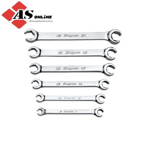 SNAP-ON 6 Pc 6-Point Metric Flank Drive Double End Flare Nut Wrench Set  (9-21 Mm) / Model: RXFMS606B Hand Tools Spanners / Wrenches Flare Nut Wrench  Malaysia, Melaka, Selangor, Kuala Lumpur (KL),