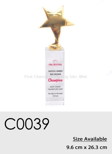 C0039 Crystal Plaque Penang, Malaysia, Butterworth Supplier, Suppliers, Supply, Supplies | FIRST CHAMP MARKETING SDN BHD