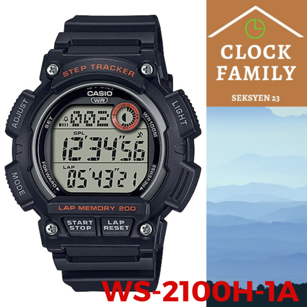 CASIO GENERAL WS-2100H-1A STEP TRACKER RESIN BAND WATCH DIGITAL CASIO Selangor, Malaysia, Kuala Lumpur (KL), Shah Alam Supplier, Suppliers, Supply, Supplies | CLOCK FAMILY ENTERPRISE