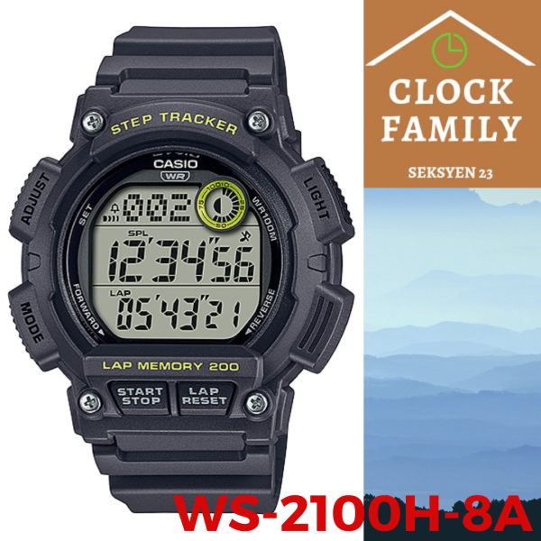 CASIO GENERAL WS-2100H-8A STEP TRACKER RESIN BAND WATCH DIGITAL CASIO Selangor, Malaysia, Kuala Lumpur (KL), Shah Alam Supplier, Suppliers, Supply, Supplies | CLOCK FAMILY ENTERPRISE