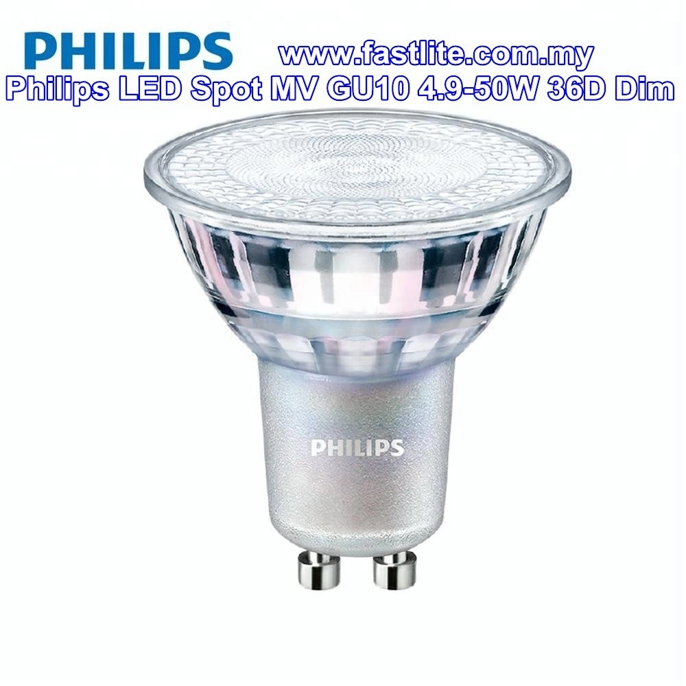 Philips 4.9-50W Master LED Spot GU10 930 36D Dimmable