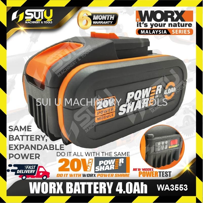 WA3553 Worx Batería Worx 20V / 4.0Ah – POWERSHARE