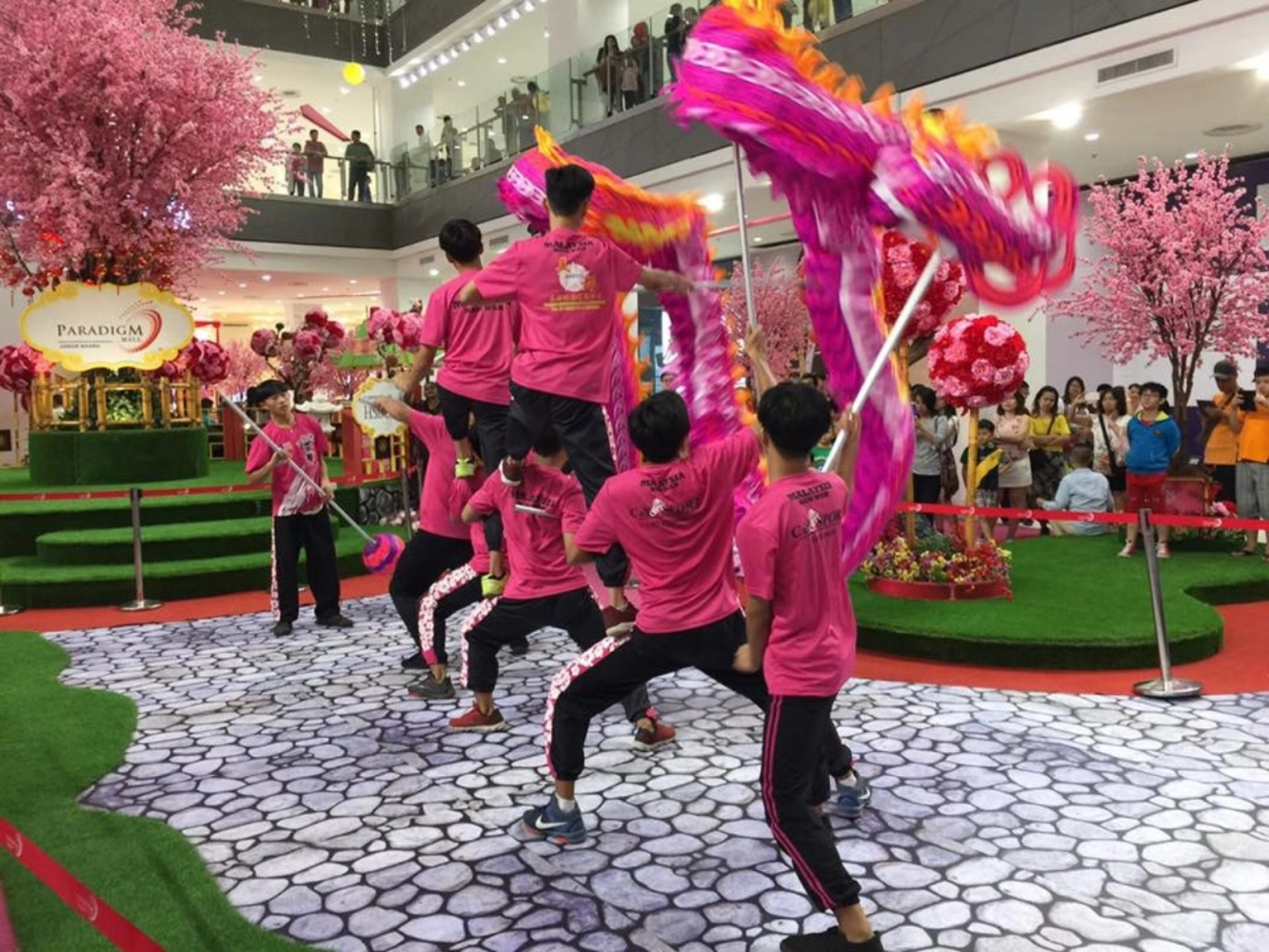 Dragon Dance Performance at Shopping Mall