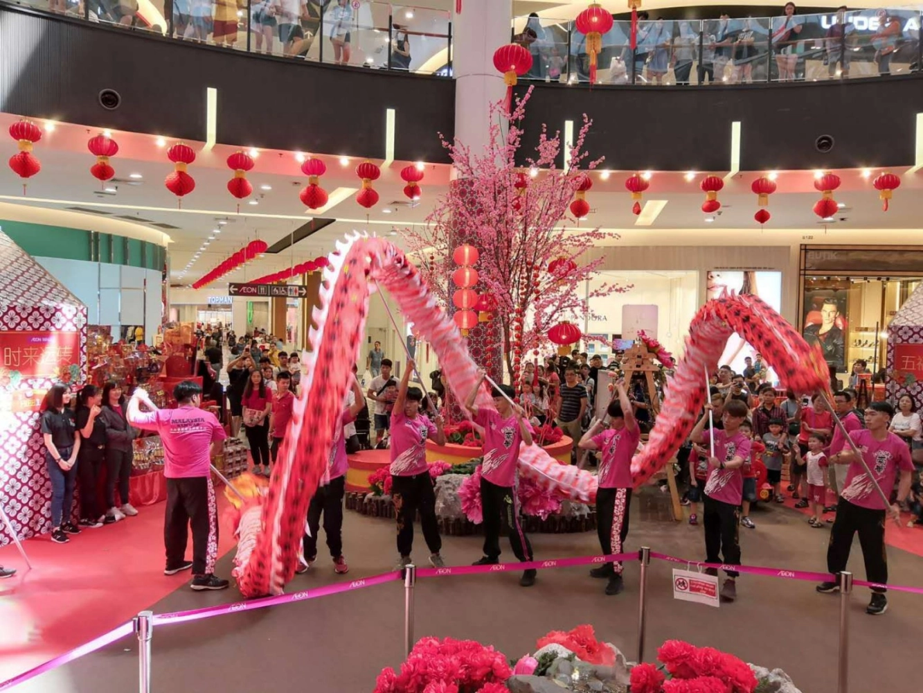 Dragon Dance Performance at Shopping Mall