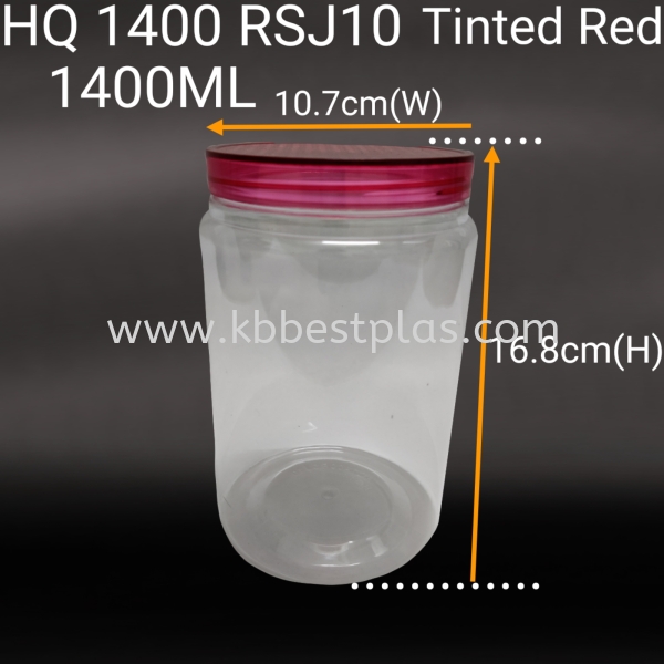 HQ1400RSJ10 PET Transparent Plastic Jar Bottle Plastic Bottles-PET/HDPE Penang, Malaysia, Perak, Kedah, Butterworth, Kepala Batas Supplier, Suppliers, Supply, Supplies | KB BESTPLAS ENTERPRISE (M) SDN BHD