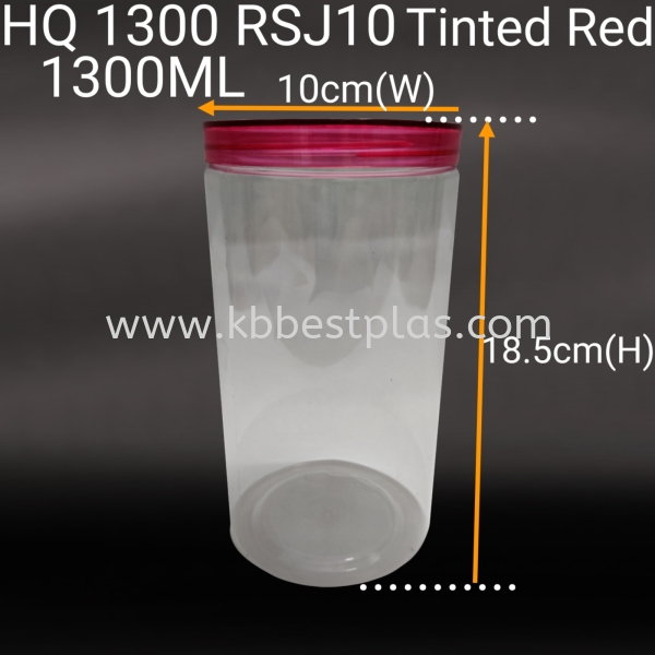 HQ1300RSJ10 PET Transparent Plastic Jar Bottle Plastic Bottles-PET/HDPE Penang, Malaysia, Perak, Kedah, Butterworth, Kepala Batas Supplier, Suppliers, Supply, Supplies | KB BESTPLAS ENTERPRISE (M) SDN BHD