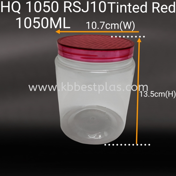 HQ1050RSJ10 PET Transparent Plastic Jar Bottle Plastic Bottles-PET/HDPE Penang, Malaysia, Perak, Kedah, Butterworth, Kepala Batas Supplier, Suppliers, Supply, Supplies | KB BESTPLAS ENTERPRISE (M) SDN BHD