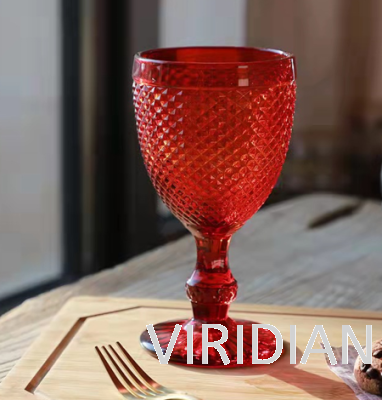 Pineapple Pattern Red Glass
