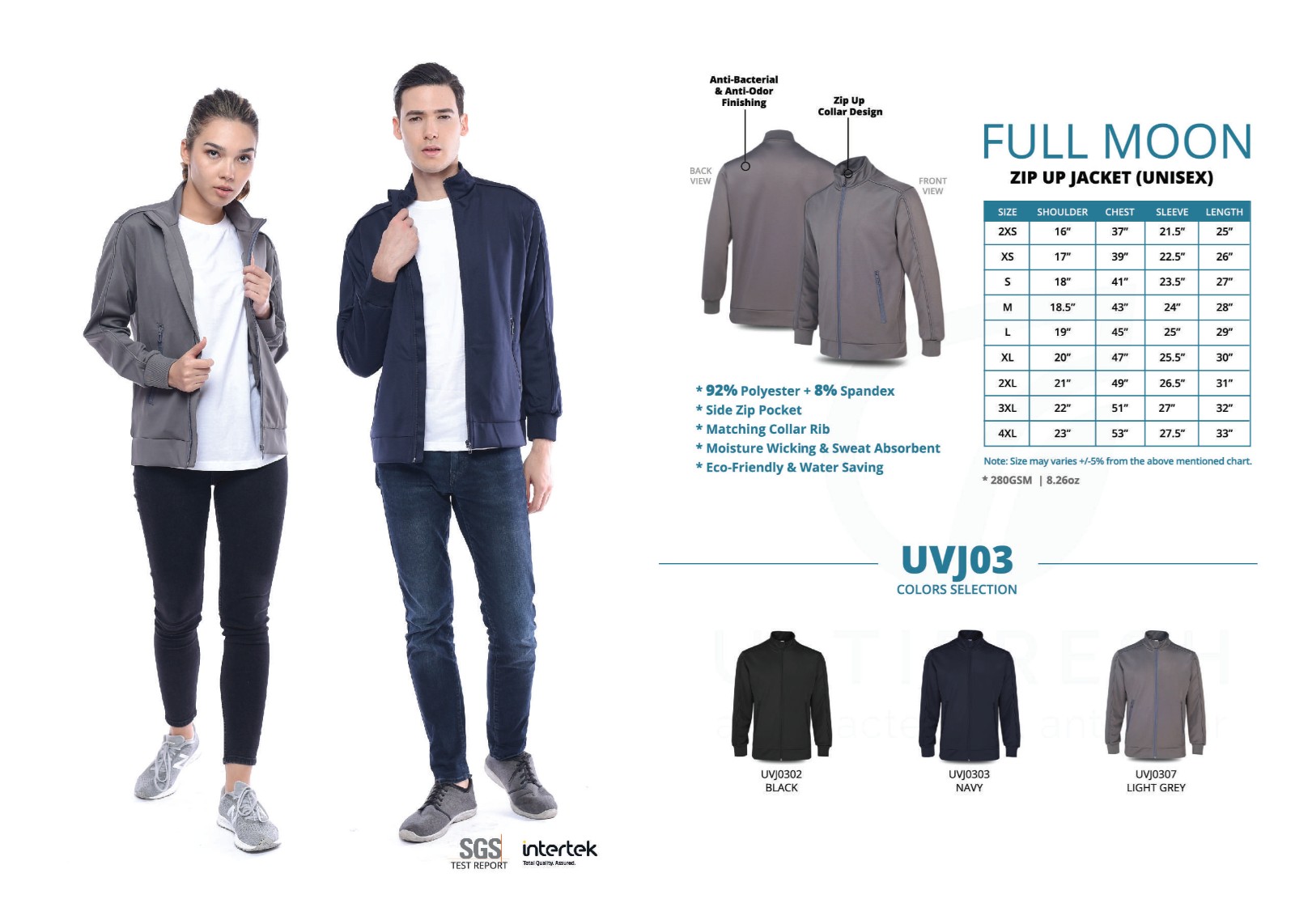 Zip Up Jacket (Unisex) UVJ03