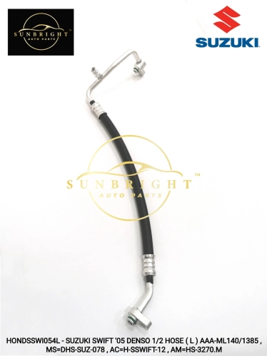 HONDSSWI054L - SUZUKI SWIFT '05 DENSO 1/2 HOSE ( L ) AAA-ML140/1385 , MS=DHS-SUZ-078 , AC=H-SSWIFT-1