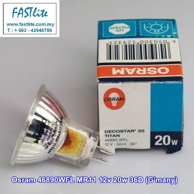 Osram 46890WFL MR11 12v 20w 36dgr Decostar Titan C/w Front Cover Glass  (made In Germany) Kuala Lumpur (KL), Malaysia, Selangor, Pandan Indah  Supplier, Suppliers, Supply, Supplies | Fastlite Electric Marketing