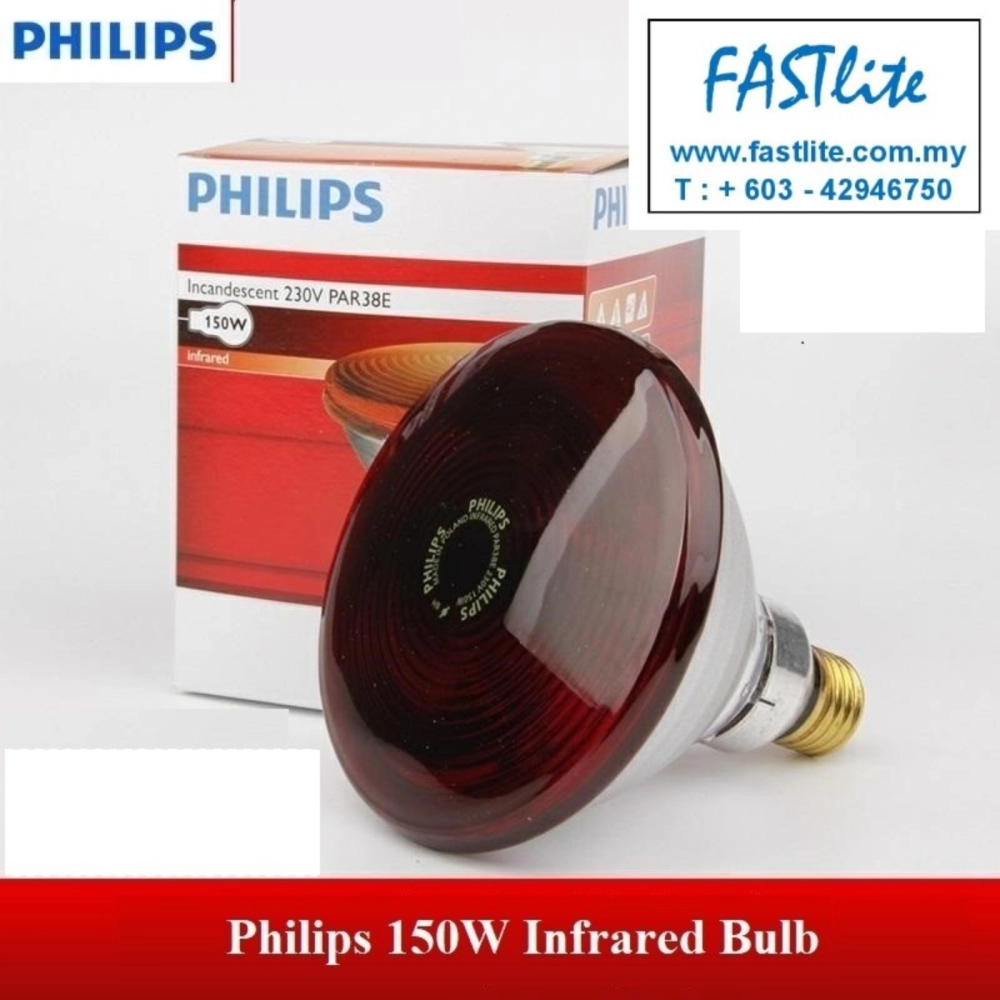 Philips Par38 150W E27 Red InfraRed Healthcare lamp (Relief Pain & Stimulate blood flow)