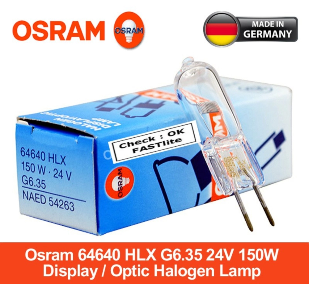 Osram 64640 (FCS) 24v 150w G6.35 Microscope Halogen Bulb (made in Germany)