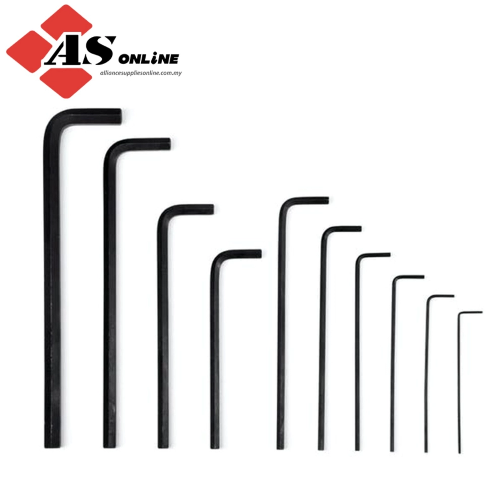10 pc Metric Extra-Long L-Shaped Hex Key Set (1.5-10 mm)