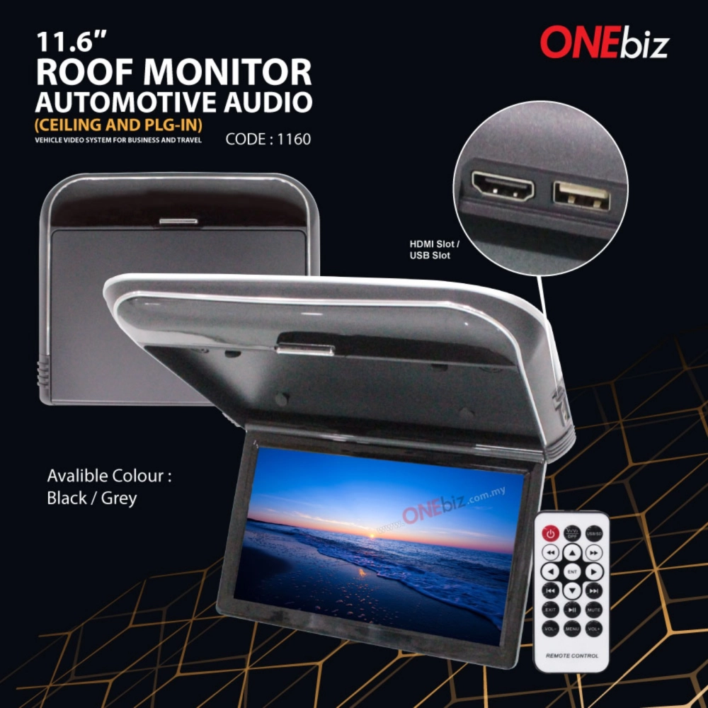 11.6 inch Roof Monitor Automotive Audio Code : 1160