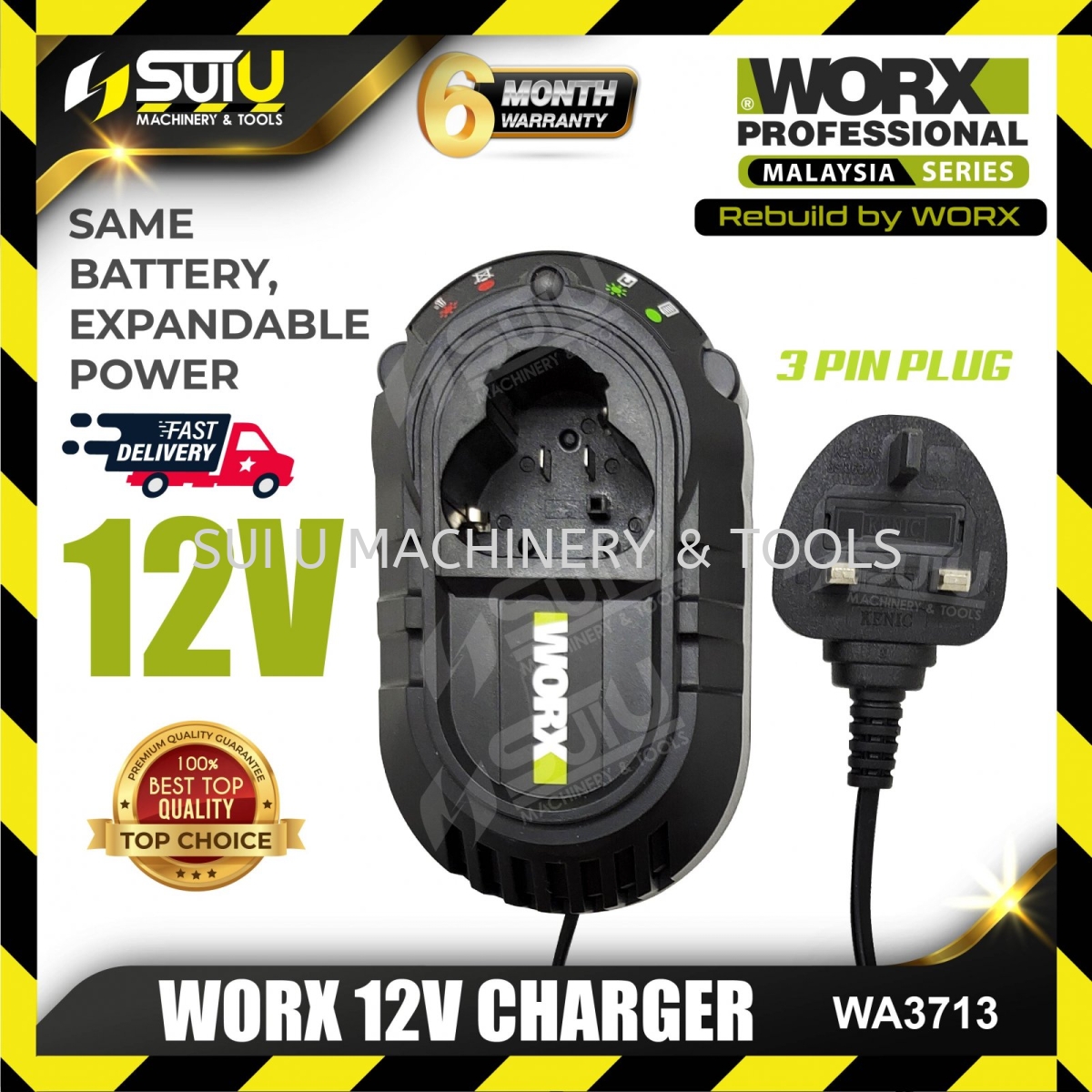 WORX WA3713 12V 1.5A Li-ion Battery Charger Charger Battery & Electrical  Kuala Lumpur (KL),