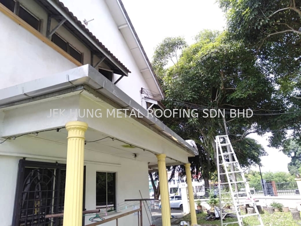 supply and install 0.5mm Stainless Steel gutter Works  Stainless steel 304 2B Gutter Rainwater Goods Gutter Melaka, Malaysia Services | JEK HUNG METAL ROOFING SDN BHD