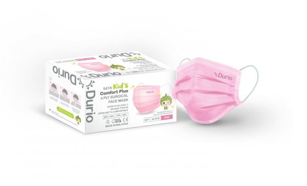 Durio 541K Kids Comfort Plus 4 Ply Surgical Face Mask (Pink) Kids Face Mask 4 Ply Surgical Face Mask Malaysia, Johor Bahru (JB) Manufacturer, Supplier, Supply, Supplies | Durio PPE Sdn Bhd