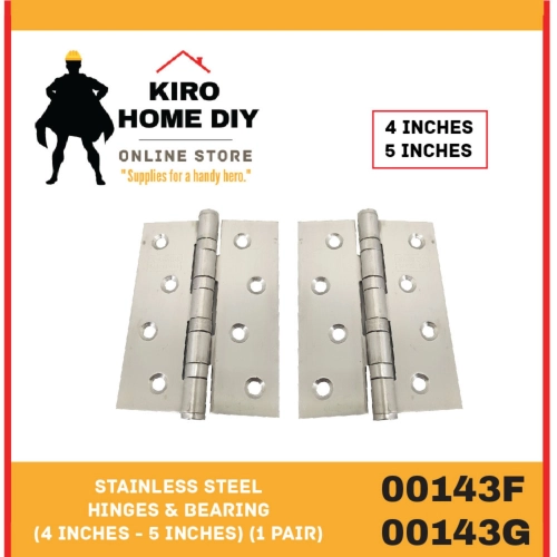 Stainless Steel Hinges & Bearing (4 Inches - 5 Inches) (1 Pack = 2 PCS)  - 00143F/ 00143G