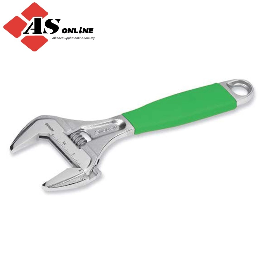 SNAP-ON 8" Wide Mouth Adjustable Wrench (Green) / Model: ADHW8AG