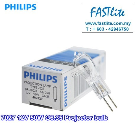 Philips 7027 50w 12v G6.35 BRL BCD 1500lm 3300K 50H Halogen lamp 