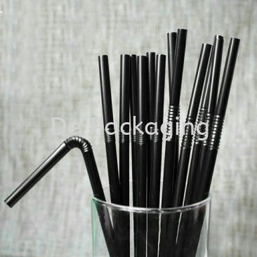 Flexible Straw Black