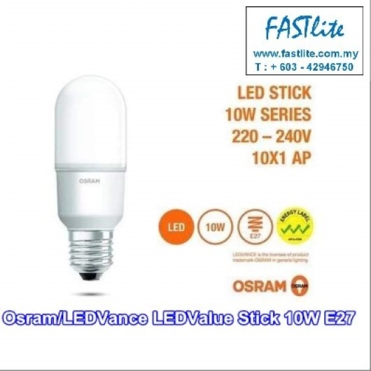 Osram/LEDVance LED Value Stick 10W 827 Warm White E27 Kuala Lumpur (KL),  Malaysia, Selangor, Pandan Indah Supplier, Suppliers, Supply, Supplies |  Fastlite Electric Marketing