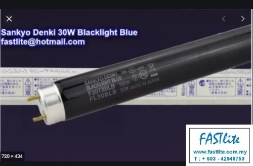 Sankyo Denki 30W 3ft T8 Blacklight Blue UV-A tube (made in Japan)