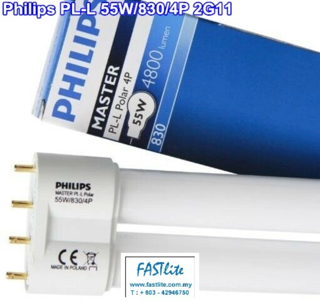 Philips PL-L 55W/830/4Pin base 2G11 (made in Poland) 