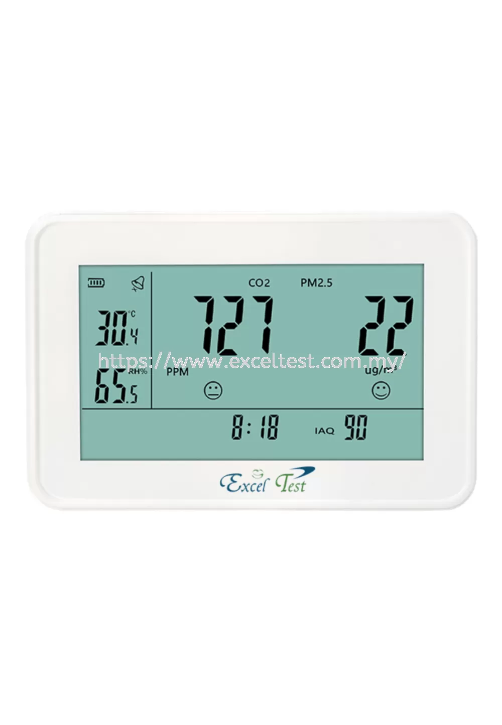 ET-YEM-500 Carbon Dioxide, Pollution, Formaldehyde, PM1.0, PM2.5, PM10, Temperature & Humidity Meter