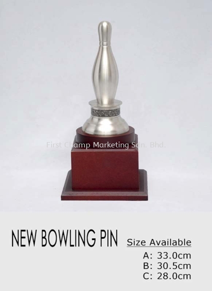 New Bowling Pin Bowling Trophy Pewter Trophy Trophy Penang, Malaysia, Butterworth Supplier, Suppliers, Supply, Supplies | FIRST CHAMP MARKETING SDN BHD