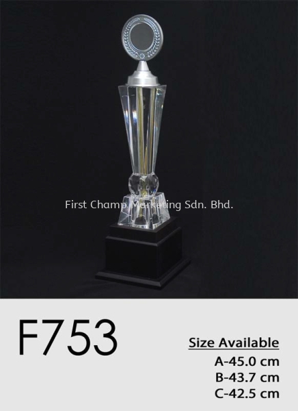 F753 Acrylic Trophy Trophy Penang, Malaysia, Butterworth Supplier, Suppliers, Supply, Supplies | FIRST CHAMP MARKETING SDN BHD