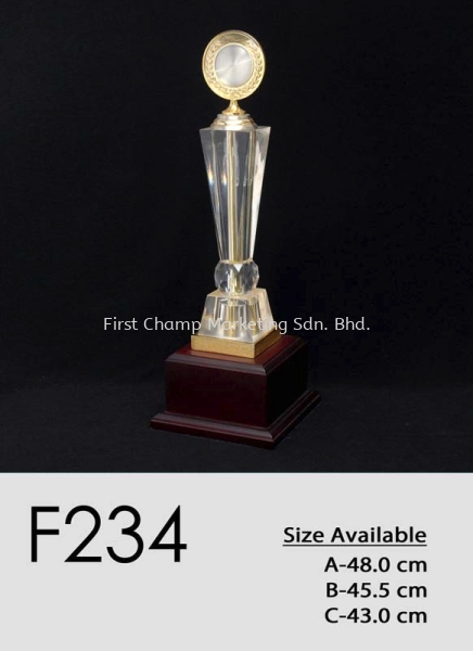 F234 Acrylic Trophy Trophy Penang, Malaysia, Butterworth Supplier, Suppliers, Supply, Supplies | FIRST CHAMP MARKETING SDN BHD