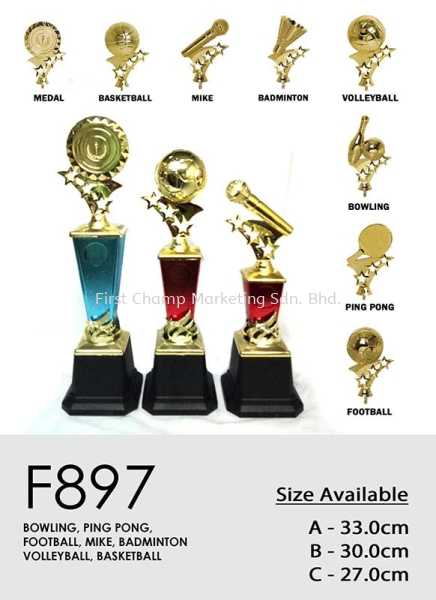 F897 Plastic Trophy Trophy Penang, Malaysia, Butterworth Supplier, Suppliers, Supply, Supplies | FIRST CHAMP MARKETING SDN BHD